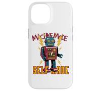Custodia per iPhone 14 Vintage Robot Toy Retro 50s Sci-Fi SciFi Arte Estetica