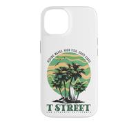 Custodia per iPhone 14 Vintage T Street San Clemente California Retro Surf tramonto