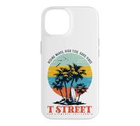 Custodia per iPhone 14 Vintage T Street San Clemente California Retro Surf tramonto