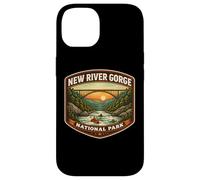Custodia per iPhone 14 Visitatore del New River Gorge National Park Souvenir West Virginia