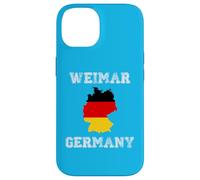 Custodia per iPhone 14 Weimar Germania Vintage Bandiera Germania Mappa Design