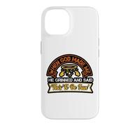 Custodia per iPhone 14 When God Made Me Grinned Sarcastico Christian Citazione