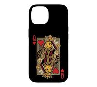 Custodia per iPhone 14 Whimsical Queen Bee - Carte da gioco a forma di cuore