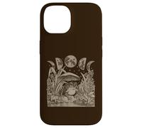 Custodia per iPhone 14 Whimsy Goth Fairycore Witchy Frog Mushroom Moon Vintage