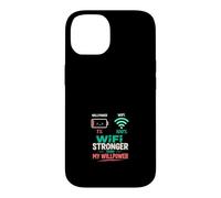 Custodia per iPhone 14 WiFi Piu Forte Della Mia Volonta Humor Tech