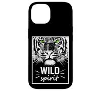 Custodia per iPhone 14 Wild Spirit Tiger Quotes Summer Illustration Graphic Design