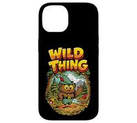 Custodia per iPhone 14 Wild Thing! Retro Woodsy Owl Give a Hoot Vintage Earth Day