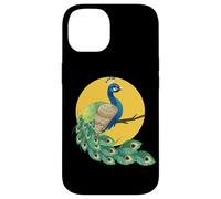 Custodia per iPhone 14 Womens Girls Kid Beautiful Yellow Moon Elegant Peacock Lover