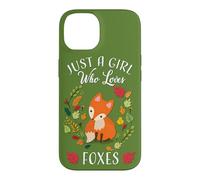 Custodia per iPhone 14 Womens Kids Fall Leaves Boho Just A Girl Who Loves Foxes