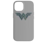 Custodia per iPhone 14 Wonder Woman Movie Blue and Gold Geometric Pattern Logo
