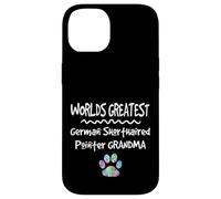 Custodia per iPhone 14 Worlds Greatest Tedesco Capelli Corti Puntatore Nonna Cane Zampa