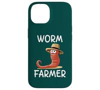 Custodia per iPhone 14 Worm Farmer Divertente allevamento di lombrichi