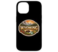 Custodia per iPhone 14 Wyoming Souvenir Stato Visitatore Memorabilia Viaggiatore Turistico