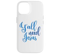 Custodia per iPhone 14 Ya'll Need Jesus Easter Christian Church Uomini Donne Ragazzi Ragazza