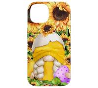Custodia per iPhone 14 Yellow Gnome In Easter Chick Costume For Sunflower Lovers