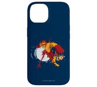 Custodia per iPhone 14 Young Justice Splatter Art Kid Flash Logo