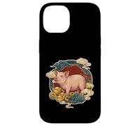 Custodia per iPhone 14 Zodiaco Cinese Lucky Pig