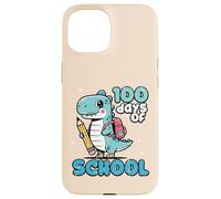 Custodia per iPhone 15 100 Days Of School Dino Carino 100th Day Trex Ragazzi Bambini