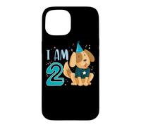 Custodia per iPhone 15 2° Compleanno Ragazzo Cane Cuccioli Bambini Ho 2 anni
