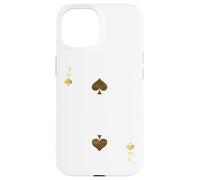Custodia per iPhone 15 2 (due) di Picche Poker Card Gioco Carte Blackjack Card