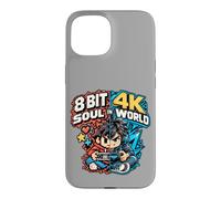 Custodia per iPhone 15 8 Bit Soul in 4K World Retro Gamer Collective Studio