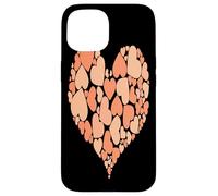Custodia per iPhone 15 A Heart Of Hearts Design Romantico Pastello Peach Shades