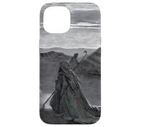 Custodia per iPhone 15 Abramo, Dio e due angeli di Gustave Dore (1852)