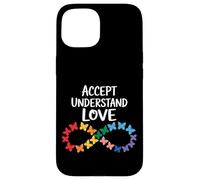 Custodia per iPhone 15 Accetta Comprendi Amore Consapevolezza Autismo Infinity Butterfly