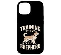 Custodia per iPhone 15 Addestramento di cani con il mio pastore