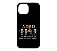 Custodia per iPhone 15 ADHD It's Not Disability It's A Different Ability Skeleton