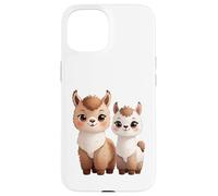 Custodia per iPhone 15 Adorabile Llama Duo Cute Animal Lovers Design