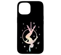 Custodia per iPhone 15 Aerial Hoop Fly Between The Stars, regalo per yoga aereo per bambini