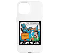 Custodia per iPhone 15 AI Took My Job Divertente Programmatore Robot Coding Tech Humor