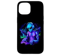 Custodia per iPhone 15 Alien Cyborg DJ Robot Record Techno Musica Cool Aliens