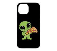 Custodia per iPhone 15 Alieno Carino Con Fetta Di Pizza Fast Food