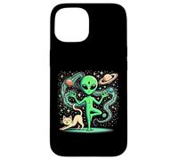 Custodia per iPhone 15 Alieno Fare Yoga - Yoga Posa - Spazio - Plancton