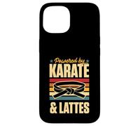 Custodia per iPhone 15 Alimentato da Karate e Lattes Retro Vintage Coffee Love