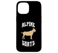 Custodia per iPhone 15 Alpine Goats Mountain Charm Rustico Fattoria Animale