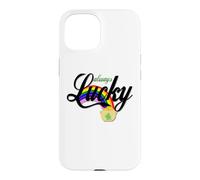 Custodia per iPhone 15 Always Lucky - Barattolo di monete con arcobaleno