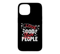 Custodia per iPhone 15 Ama Dio Ama le persone - Cristiano Dio Fede Speranza - Script