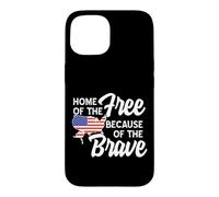 Custodia per iPhone 15 American USA Free and Brave 4 luglio