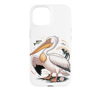 Custodia per iPhone 15 American White Pelican Sea Bird Birder