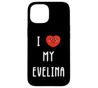 Custodia per iPhone 15 Amo Evelina Nome Divertente