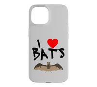 Custodia per iPhone 15 Amo i pipistrelli I Heart Bat s