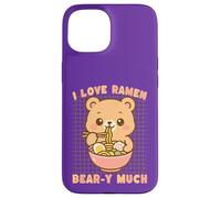 Custodia per iPhone 15 Amo i ramen Bear-y Much Kawaii Bear Noodles