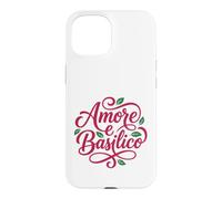 Custodia per iPhone 15 Amore e Basilico Italian Love Basilico Food Lover