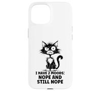 Custodia per iPhone 15 Angry Stressed Cat divertente stress meme regalo per gli amanti dei gatti