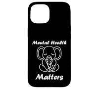 Custodia per iPhone 15 Animal Brain Illness quote elephant Mental health matters