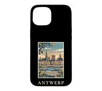 Custodia per iPhone 15 Anversa, Belgio, fronte fiume, orizzonte, viaggio, arte