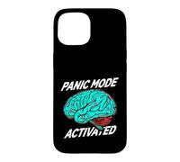 Custodia per iPhone 15 Anxiety Humor Panic Mode Activated Brain